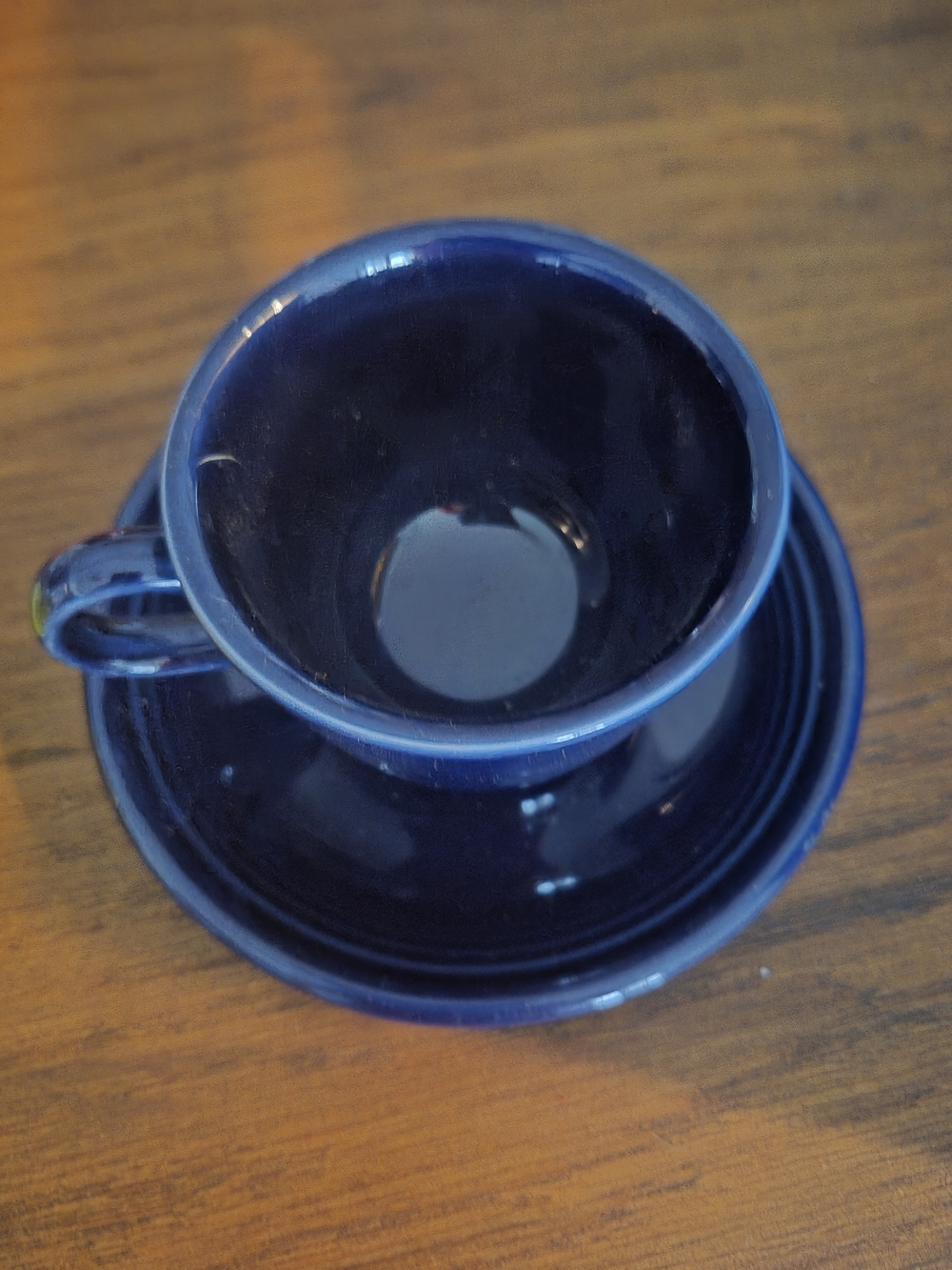 Vintage Homer Laughlin Fiestaware P86 Cobalt Blue Cup & Saucer Set
